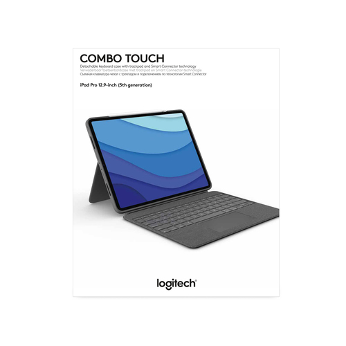 Housse/Clavier Logitech Combo Touch pour 32,8 cm (12,9") Apple, Logitech iPad Pro (5e génération) Tablette - Girs Oxford -