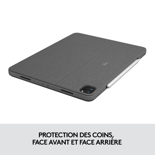 Housse/Clavier Logitech Combo Touch pour 32,8 cm (12,9") Apple, Logitech iPad Pro (5e génération) Tablette - Girs Oxford -