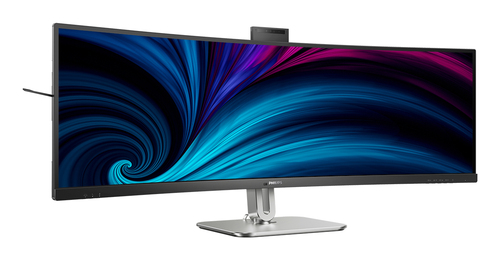 Philips 49B2U5900CH 49 Zoll Klasse Webcam Dual Quad HD (DQHD) Gekrümmter Bildschirm LED-Monitor - 32:9 Format - Schwarz - 