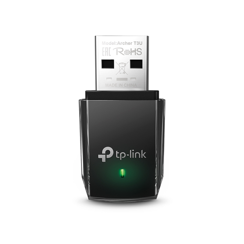 TP-Link T3U Dualband Wi-Fi Adapter für Notebook - IEEE 802.11ac - USB 3.0 - 1,27 Gbit/s - 2,40 GHz ISM - 5 GHz UNIIExtern