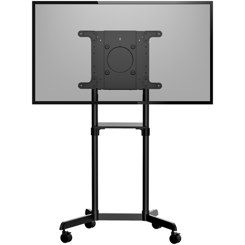StarTech.com Mobile TV Cart, Portable Rolling TV Stand, 37-70 inch VESA Display Mount (154lb/70kg), Shelf & Storage, Rotat