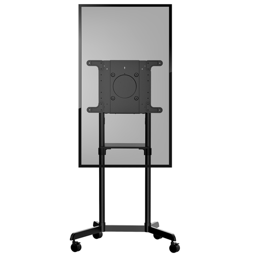 StarTech.com Mobile TV Cart, Portable Rolling TV Stand, 37-70 inch VESA Display Mount (154lb/70kg), Shelf & Storage, Rotat