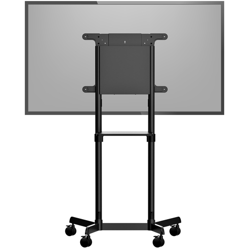 StarTech.com Mobile TV Cart, Portable Rolling TV Stand, 37-70 inch VESA Display Mount (154lb/70kg), Shelf & Storage, Rotat