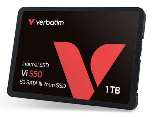 Unità stato solido Verbatim Vi550 Vi550 S3 - 2,5" Interno - 1 TB - SATA (SATA/600) - 360 TB TBW - 550 MB/s Velocità massim