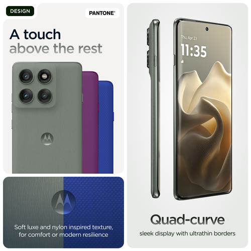 Motorola Mobility edge 60 Pro 512 GB Robust Smartphone - 17 cm (6,7 Zoll) P-OLED Super HD 2712 x 1220 - Octa-Core (Cortex 