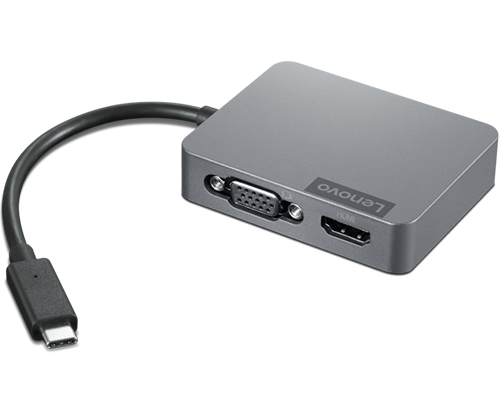 Lenovo USB Type C Docking Station for Monitor, Notebook - Storm Grey - Portable - 2 Displays Supported - 4K - 1920 x 1200,