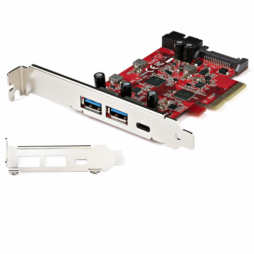 StarTech.com USB Adapter - PCI Express x4 - Plug-in Card - Red - UASP Support - 5 Total USB Port(s) - PC, Linux, Mac