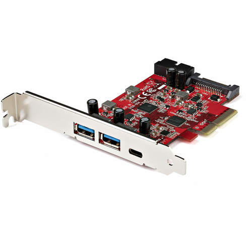 StarTech.com USB Adapter - PCI Express x4 - Plug-in Card - Red - UASP Support - 5 Total USB Port(s) - PC, Linux, Mac