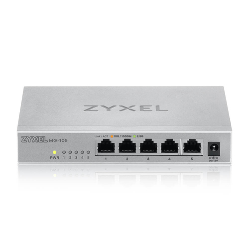 ZYXEL XMG-100 XMG-105 5 Ports Ethernet Switch - 10 Gigabit Ethernet - 2.5GBase-T, 10GBase-X - 2 Layer Supported - Modular 