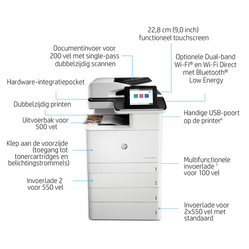 HP Color LaserJet Enterprise MFP M776dn. Print technology: Laser, Printing: Colour printing, Maximum resolution: 1200 x 12