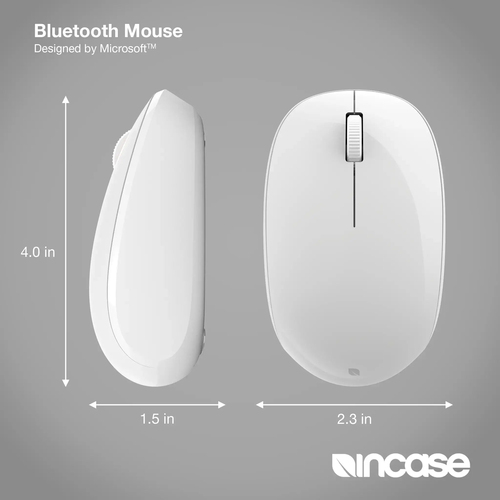 Incase Designed by Microsoft Bluetooth Mouse (EU/UK). Form factor: Ambidextrous. Device interface: Bluetooth, Movement res