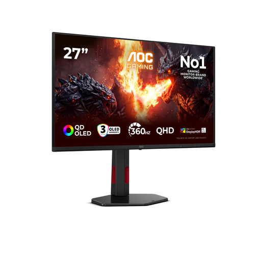 AOC G4 Q27G4SDR. Display diagonal: 67.3 cm (26.5"), Display resolution: 2560 x 1440 pixels, HD type: Quad HD, Display tech