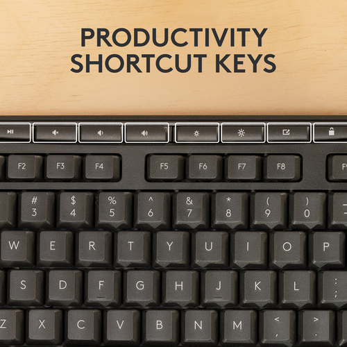 Logitech MK370 Teclado e rato - Inglês (EUA) - USB tipo A Sem fios Bluetooth Teclado - 112 Chave - Keyboard/Keypad Color: 