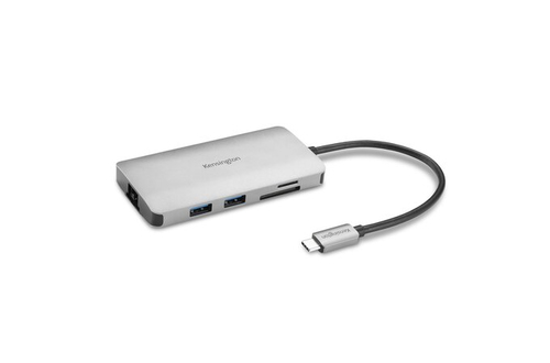 Kensington UH1400P, USB 3.2 Gen 1 (3.1 Gen 1) Type-C, 85 W, 10,100,1000 Mbit/s, Schwarz, Silber, MicroSD (TransFlash), SD,