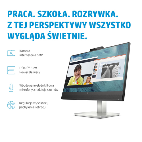 HP E24m 60,5 cm (23,8 Zoll) Full HD Edge LED LCD-Monitor - 16:9 Format - Silber - 609,60 mm Class - IPS-Technologie (In-Pl
