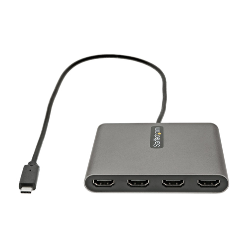 StarTech.com USB C to Quad HDMI Adapter, USB-C to 4x HDMI Monitor Converter for Windows (no support for macOS/ChromeOS/Lin