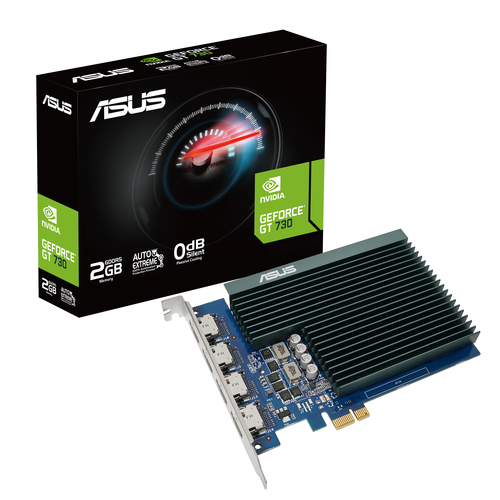ASUS GT730-4H-SL-2GD5. Processeur graphique famille: NVIDIA, Processeur graphique: GeForce GT 730. Mémoire carte graphique
