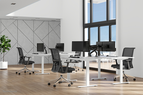 Neomounts NEXT One Mounting Arm for Monitor, Display - Black - Height Adjustable - 2 Display(s) Supported - 43.2 cm to 68.