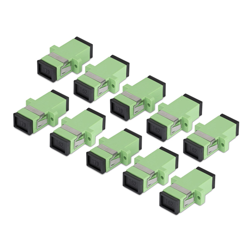 StarTech.com SC to SC Coupler 10 Pack, OS2 Single Mode SC Fiber Optic Coupler with Flange, SC/APC Simplex Adapter. Connect