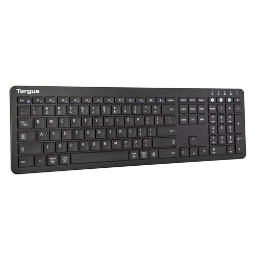 Targus AKB864UK Keyboard - Wireless Connectivity - English (UK) - Black - Bluetooth - 5.1 - 104 Key - Universal