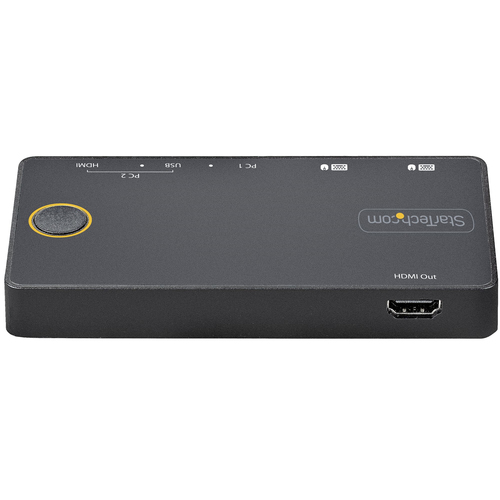 StarTech.com Switch KVM ibrido USB-A + HDMI e USB-C/TB3 a 2 porte - Monitor singolo HDMI 2.0 4K 60Hz - Switch KVM alimenta