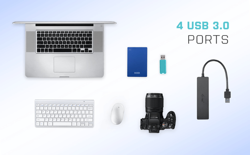 I-TEC SLIM PASSIVE HUB 4P BLACK USB 3.0 NO PS WIN AND MAC OS