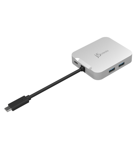 j5create Elite JCD391-N 5 Anschluss(e) USB-Typ C Docking Station für Notebook, Tastatur, Maus, Flash-Laufwerk, Tablet, Sma