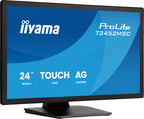 Moniteur LED à écran tactile iiyama ProLite T2452MSC-B2AG 24" Classe - 16:9 5 ms - 61 cm (24") Viewable - DeepContrast PCA
