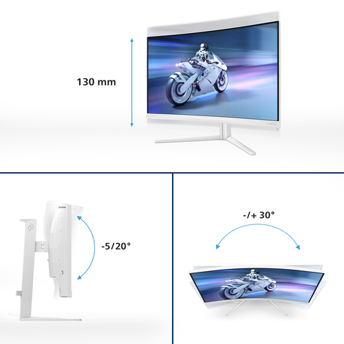 Monitor LCD Philips 27M2C5501 685,8 mm (27"") Classe QHD - 16:9 - 68,6 cm (27"") Viewable - Vertical Alignment (VA) - 2560