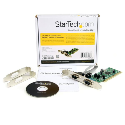 StarTech.com 2 Port PCI RS422/485 Serial Adapter Card with 161050 UART - Universal PCI - PC - 2 x Number of Serial Ports E