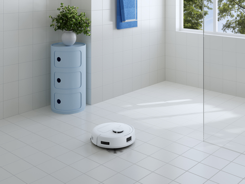 Ecovacs Deebot MINI Blue 1,4 L Robot Senza sacchetto, Stazione con sacchettoBlu, Bianco, Senza sacchetto, Blu, Bianco, Rot