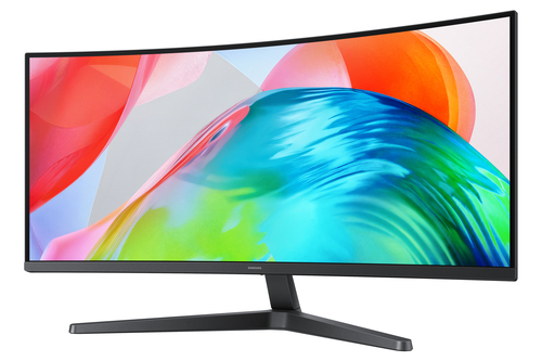 Samsung S34H550GAU 34 Zoll Klasse UW-QHD Gekrümmter Bildschirm LED-Monitor - 21:9 Format - 86,4 cm (34 Zoll) Viewable - Ve