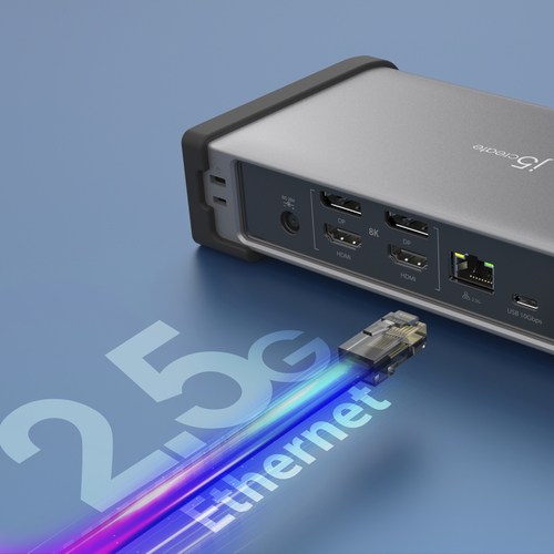 j5create JTD568 Thunderbolt 4 Docking Station für Smartphone, Monitor, Speicherkartenleser, Notebook - Ladefunktion - Spei