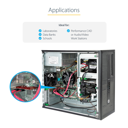 StarTech.com Scheda PCIe SATA -scheda Espansione PCIe SATA 2 Porte 6Gbps, Profilo Alto/Basso, Controller RAID SATA, Adatta