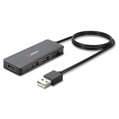 Lindy 4 Port USB 2.0 Hub. Host interface: USB 2.0, Hub interfaces: USB 2.0. Data transfer rate: 480 Mbit/s, Product colour