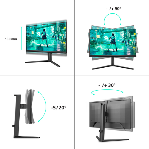 Evnia 24M2N3200A 24" Class Full HD Monitor LED para jogos - 16:9 - 60,5 cm (23,8") Viewable - Tecnologia IPS (In-plane swi