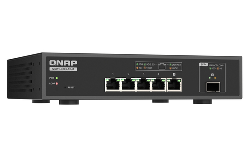 QNAP QSW-L3205-1C4T 4. Switch type: Managed. Basic switching RJ-45 Ethernet ports type: 10G Ethernet (100/1000/10000), Bas