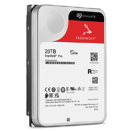Seagate IronWolf Pro ST20000NT001 20 TB Disco rígido - 3,5" Interno - SATA (SATA/600) - Gravação magnética convencional (C