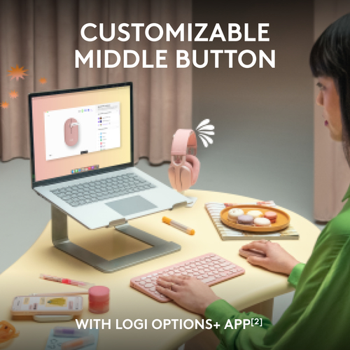 Mouse Logitech Pebble - Bluetooth - Grafite - Wireless