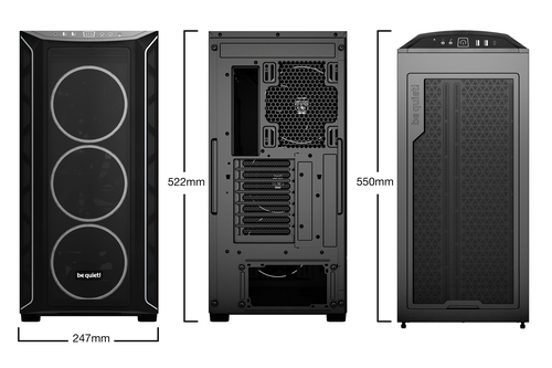 be quiet! Shadow Base 800 Shadow Base 800 FX Black Computergehäuse - EATX, ATX, Micro ATX, Mini ITX Motherboard Supported 