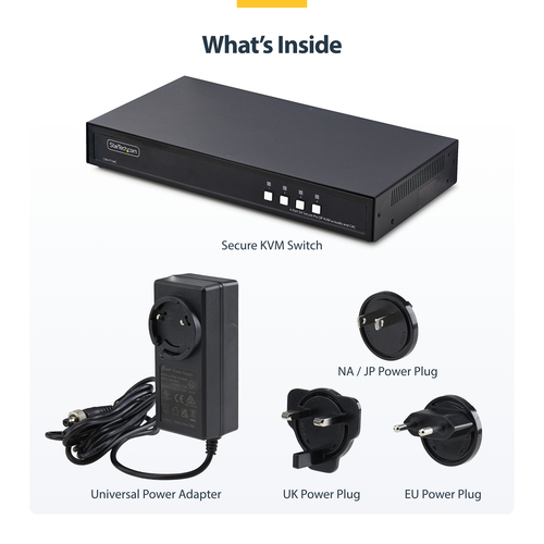 StarTech.com CK4-P104C. Tastatur Porttyp: USB, Maus-Porttyp: USB, Video Porttyp: DisplayPort. HD type: 4K Ultra HD, Maxima