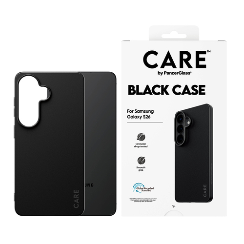 CARE Case for Samsung Smartphone - Black - Thermoplastic Polyurethane (TPU)