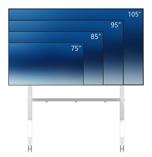 Neomounts by Newstar MOVE Go Height Adjustable Display Stand - 65" (165.10 cm) to 110" (279.40 cm) Screen Support - 125 kg