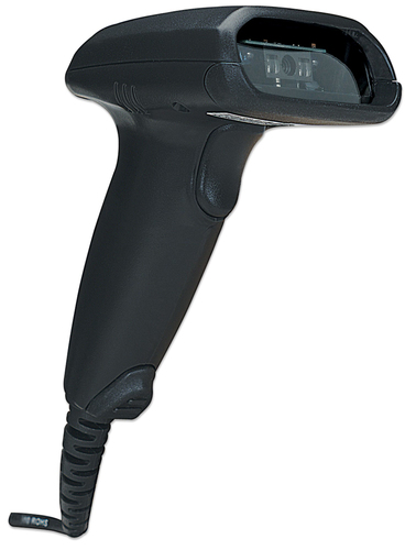 Manhattan 177672 Handheld Barcode Scanner - Cable Connectivity - Black - 500 scan/s - 500 mm Scan Distance - 1D - Long Ran