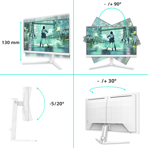 Philips 24M2N3201P 24.0" (61.0 cm) Class Full HD LED Monitor - 16:9 - 23.8" (60.5 cm) Viewable - Fast IPS - WLED Backlight