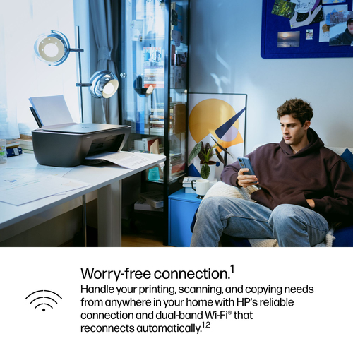 HP Deskjet 2921 Kabellos - Tintenstrahl-Multifunktionsdrucker - Farbe - Grau - Kopierer/Drucker/Scanner - 4800 x 1200 dpi 