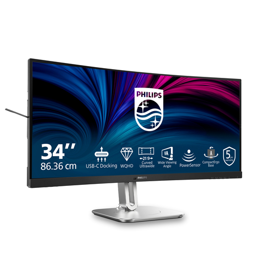 Philips 34B2U5600C 34 Zoll Klasse UW-QHD LCD-Monitor - 86,4 cm (34 Zoll) Viewable - Vertical-Alignment-Technologie (VA) - 