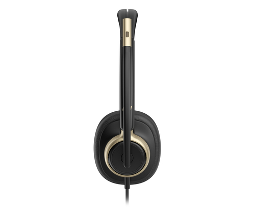 Poly Mission 825 Kabel Auf den Ohren Stereo Headset - Schwarz - Binaural - Ohraufliegend - Host-Schnittstelle: USB