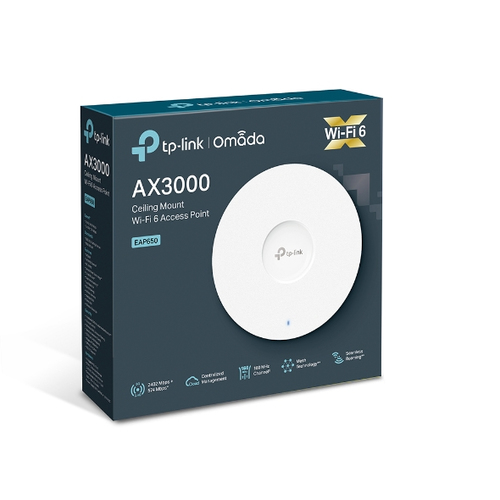 TP-Link EAP650 Dualband IEEE 802.11 a/b/g/n/ac/ax 2,93 Gbit/s Drahtloser Access Point - 2,40 GHz, 5 GHz - Intern - MIMO-Te