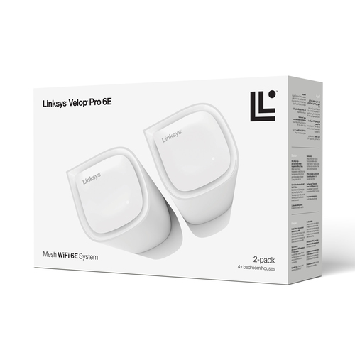 Linksys Velop Pro 6E MX6202 Wi-Fi 6E IEEE 802.11ax Ethernet Wireless Router - Tri Band - 1 x Network Port - 1 x Broadband 